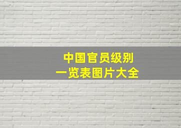 中国官员级别一览表图片大全