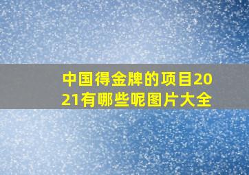 中国得金牌的项目2021有哪些呢图片大全