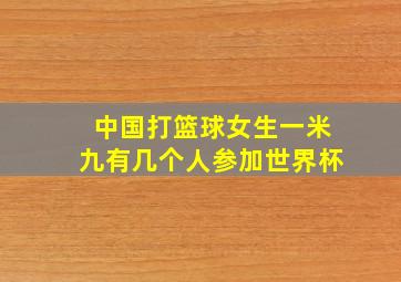 中国打篮球女生一米九有几个人参加世界杯