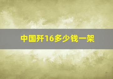 中国歼16多少钱一架