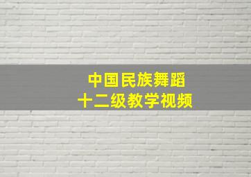 中国民族舞蹈十二级教学视频