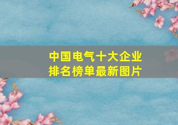 中国电气十大企业排名榜单最新图片