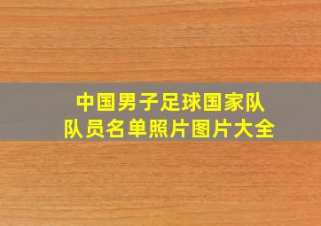 中国男子足球国家队队员名单照片图片大全