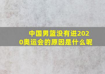 中国男篮没有进2020奥运会的原因是什么呢