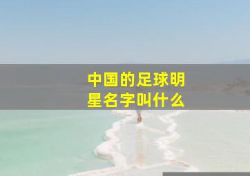 中国的足球明星名字叫什么