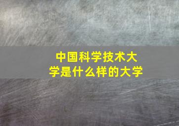 中国科学技术大学是什么样的大学