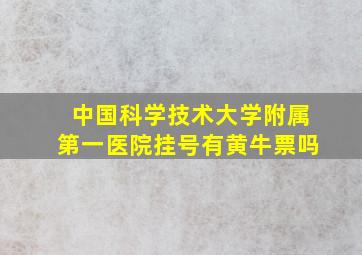 中国科学技术大学附属第一医院挂号有黄牛票吗