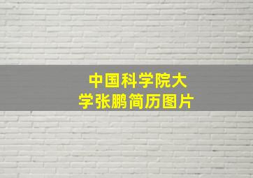 中国科学院大学张鹏简历图片