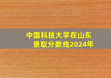 中国科技大学在山东录取分数线2024年