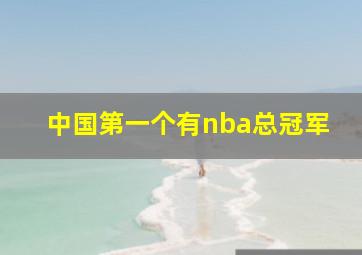 中国第一个有nba总冠军