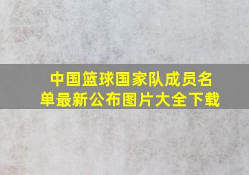 中国篮球国家队成员名单最新公布图片大全下载