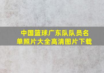 中国篮球广东队队员名单照片大全高清图片下载