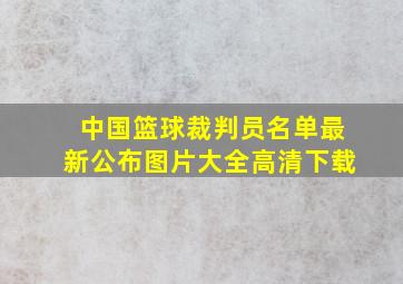 中国篮球裁判员名单最新公布图片大全高清下载