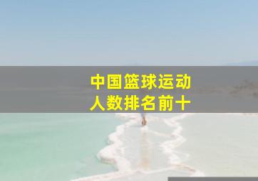 中国篮球运动人数排名前十