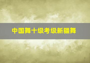 中国舞十级考级新疆舞