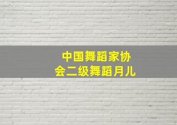 中国舞蹈家协会二级舞蹈月儿