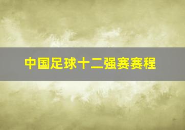 中国足球十二强赛赛程