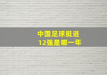 中国足球挺进12强是哪一年