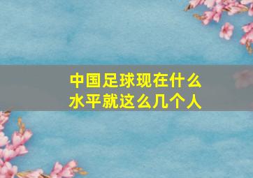 中国足球现在什么水平就这么几个人