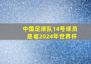 中国足球队14号球员是谁2024年世界杯