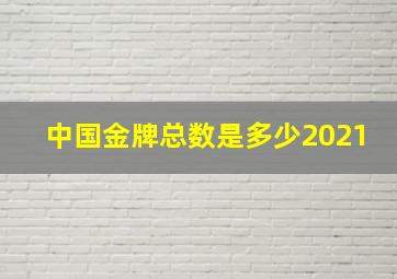 中国金牌总数是多少2021