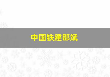 中国铁建邵斌