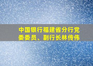 中国银行福建省分行党委委员、副行长林传伟