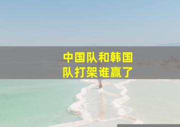 中国队和韩国队打架谁赢了