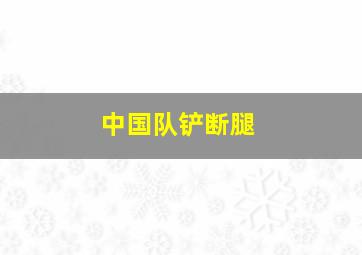 中国队铲断腿