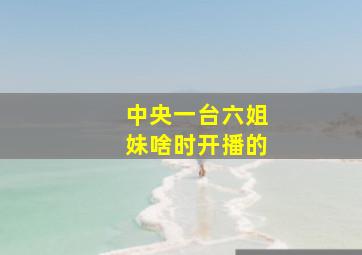 中央一台六姐妹啥时开播的