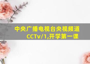 中央广播电视台央视频道CCTv/1,开学第一课