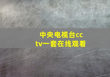 中央电视台cctv一套在线观看