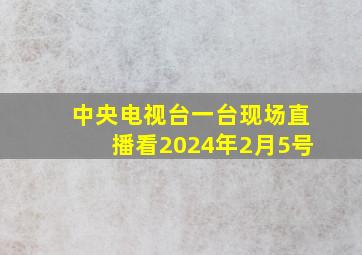 中央电视台一台现场直播看2024年2月5号