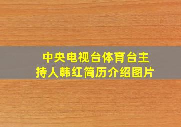 中央电视台体育台主持人韩红简历介绍图片