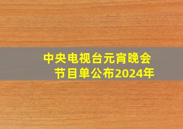 中央电视台元宵晚会节目单公布2024年