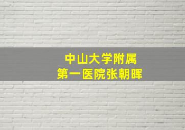 中山大学附属第一医院张朝晖