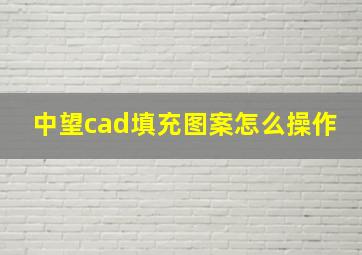 中望cad填充图案怎么操作