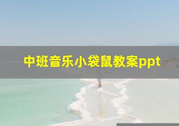 中班音乐小袋鼠教案ppt