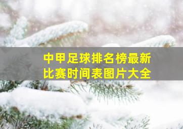 中甲足球排名榜最新比赛时间表图片大全