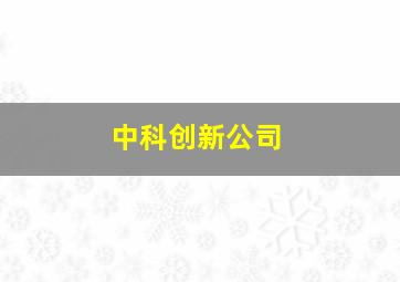 中科创新公司