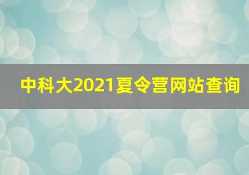 中科大2021夏令营网站查询