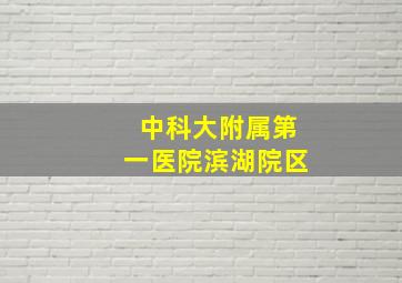 中科大附属第一医院滨湖院区