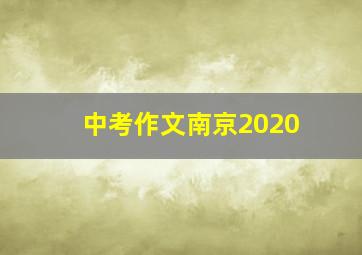 中考作文南京2020