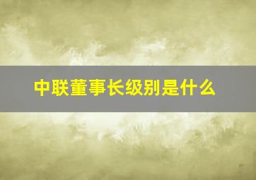 中联董事长级别是什么