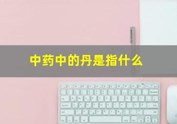 中药中的丹是指什么