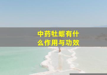 中药牡蛎有什么作用与功效