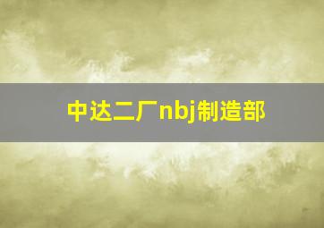 中达二厂nbj制造部