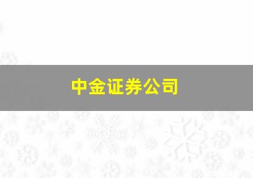 中金证券公司