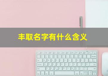 丰取名字有什么含义