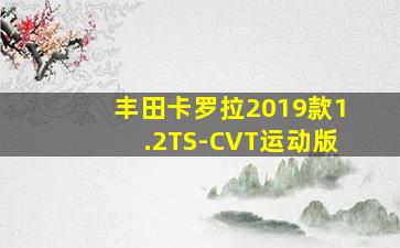 丰田卡罗拉2019款1.2TS-CVT运动版